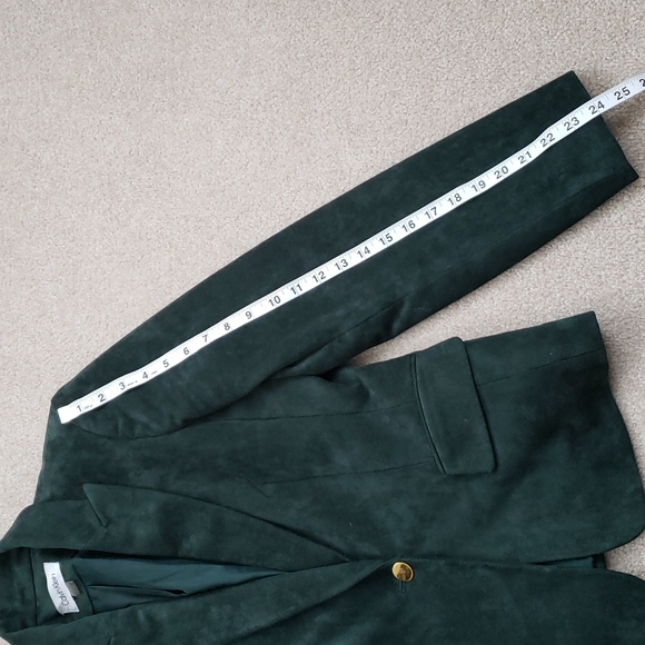 Calvin Klein Velvet Green Blazer - Picture 3 of 8